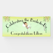 Het vieren van de Brunette Bride om Shower/Party t Spandoek (Horizontaal)