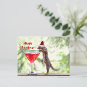 Het Vieren van de eekhoorn Kerstmis Feestdagenkaart (Staand voorkant)