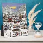 Het vieren van de Feestdagen in Leavenworth Fotoplaat (Zijkant)