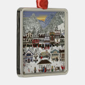 Het vieren van de Feestdagen in Leavenworth Metalen Ornament (Rechts)