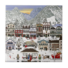 Het vieren van de Feestdagen in Leavenworth Tegeltje