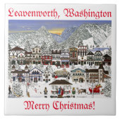 Het vieren van de Feestdagen in Leavenworth Tegeltje (Voorkant)