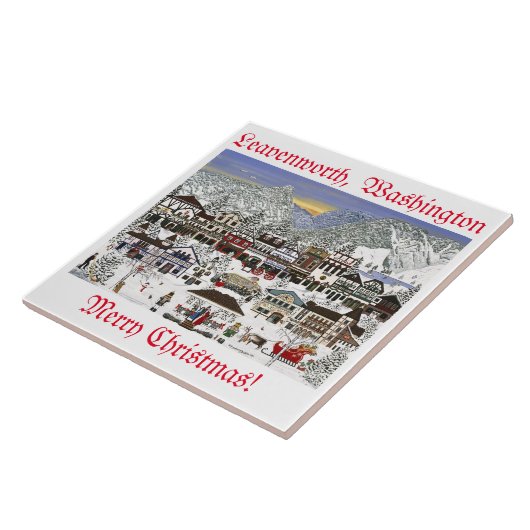 Het vieren van de Feestdagen in Leavenworth Tegeltje (Zijkant)