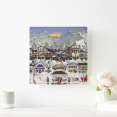 Het vieren van de Feestdagen in Leavenworth Vierkante Klok (Huis)