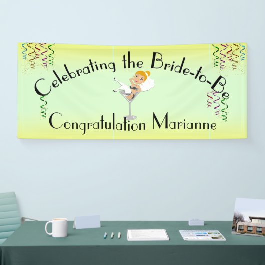 Het vieren van de Ginger Bride om Shower/Party te  Spandoek (Beurs)