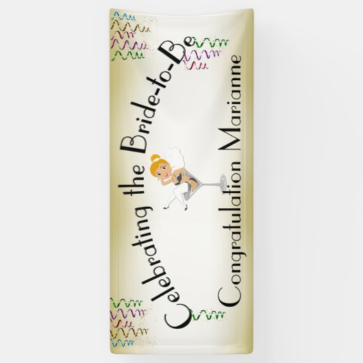 Het vieren van de Ginger Bride om Shower/Party te  Spandoek (Verticaal)