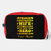 Het vieren van de kracht van brandweerlieden toilettasje (Voorkant)