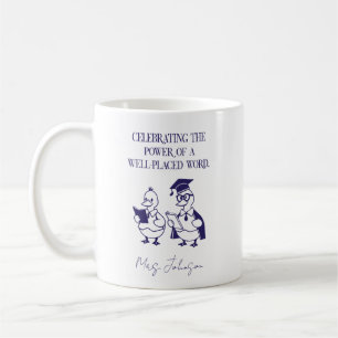 Het vieren van de kracht van een goed geplaatste w koffiemok