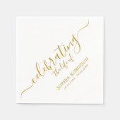 Het vieren van de Life Gold Script begrafenis Servet (Voorkant)