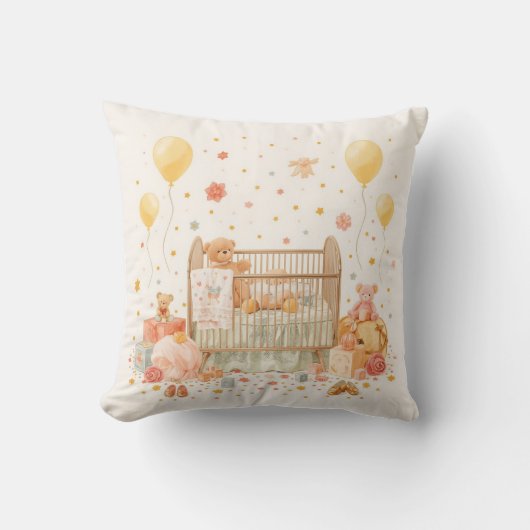 Het vieren van de nieuwe baby kussen (Voorkant)