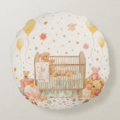 Het vieren van de nieuwe baby rond kussen (Achterkant)