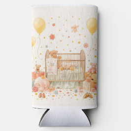 Het vieren van de nieuwe baby seltzer blikjeskoeler