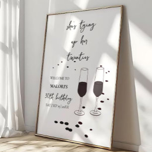 Het vieren van haar 20-er jaren Zwarte Champagne 3 Poster