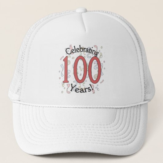 Het vieren van het 100 jaar jarig confetti pet (Voorkant)