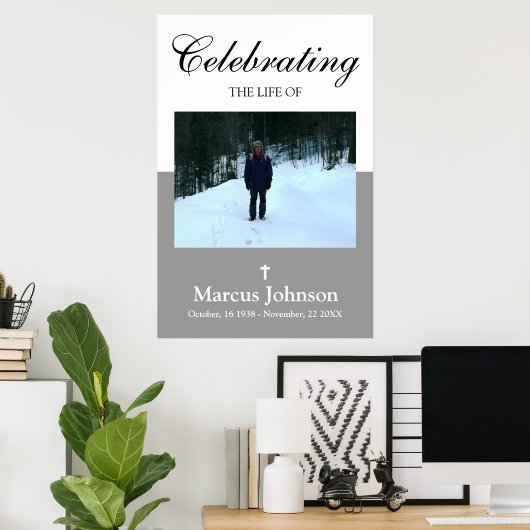 Het vieren van het leven 24x36 Funeral Poster (Thuiskantoor)