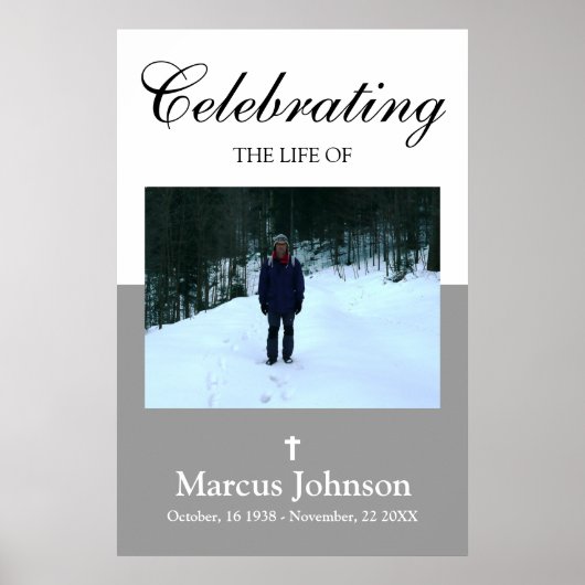 Het vieren van het leven 24x36 Funeral Poster (Voorkant)