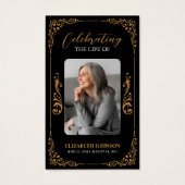 Het vieren van het leven begrafenis foto kaart (Voorkant)