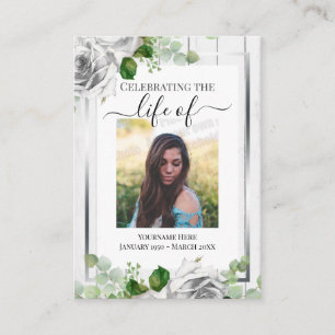 Het vieren van het Leven Rustic Wood Eén foto Her Visitekaartje