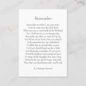 Het vieren van het Leven Rustic Wood Eén foto Herd Visitekaartje (Achterkant)