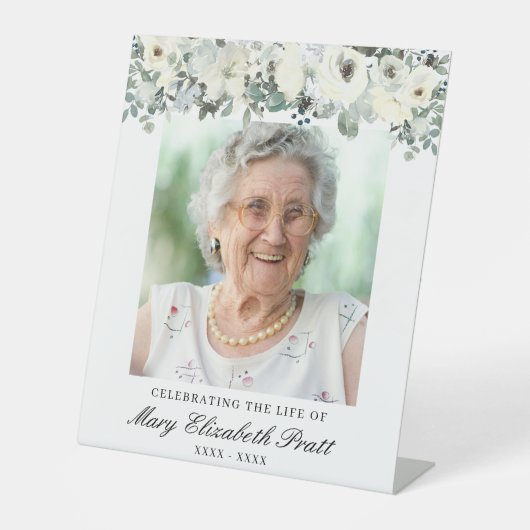 Het vieren van het verwelkomen van de foto van het reclamebord met voetstuk (Voorkant)