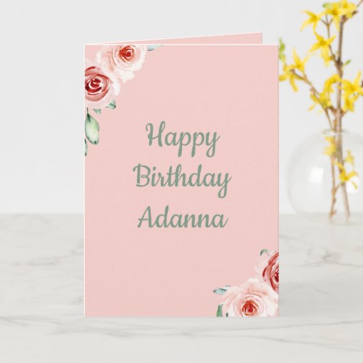 Het vieren van je bruine Waterverf Kaart (Gele Bloem)