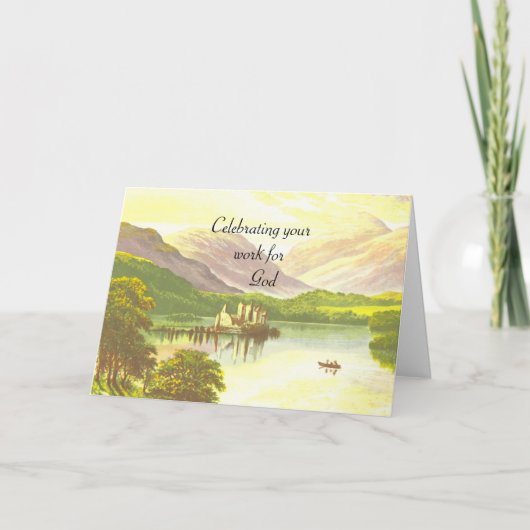 Het vieren van je werk voor God Feestdagen Kaart (Voorkant)