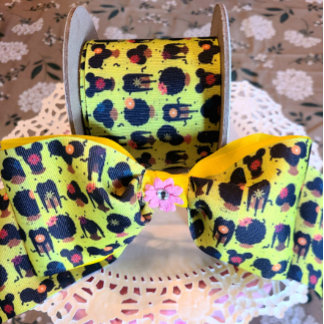 Het vieren van kapsels van Afro-Amerikaanse meisje Grosgrain Lint