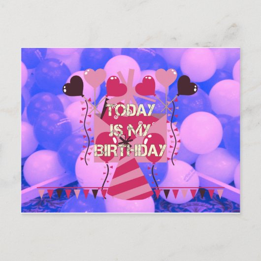 Het vieren van mijn vreugdevolle verjaardag Zegeni Briefkaart (Voorkant)