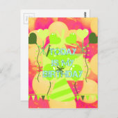 Het vieren van mijn vreugdevolle verjaardag Zegeni Briefkaart (Voorkant / Achterkant)