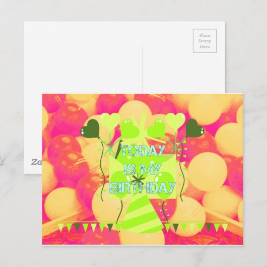 Het vieren van mijn vreugdevolle verjaardag Zegeni Briefkaart (Voorkant / Achterkant)