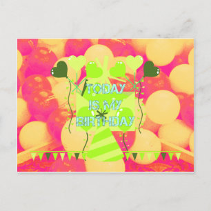 Het vieren van mijn vreugdevolle verjaardag Zegeni Briefkaart