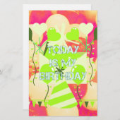 Het vieren van mijn vreugdevolle verjaardag Zegeni Briefpapier (Voorkant / Achterkant)