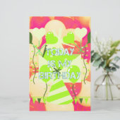 Het vieren van mijn vreugdevolle verjaardag Zegeni Briefpapier (Staand voorkant)