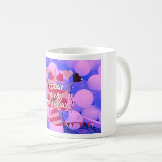 Het vieren van mijn vreugdevolle verjaardag Zegeni Koffiemok (Voorkant rechts)