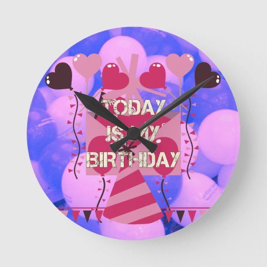 Het vieren van mijn vreugdevolle verjaardag Zegeni Ronde Klok (Voorkant)