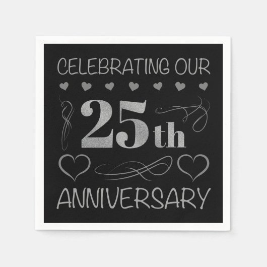 Het vieren van ons 25e Jubileum Servet (Voorkant)