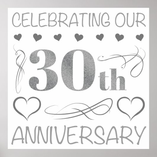Het vieren van ons 30ste Jubileum Poster (Voorkant)