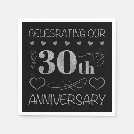 Het vieren van ons 30ste Jubileum Servet (Voorkant)