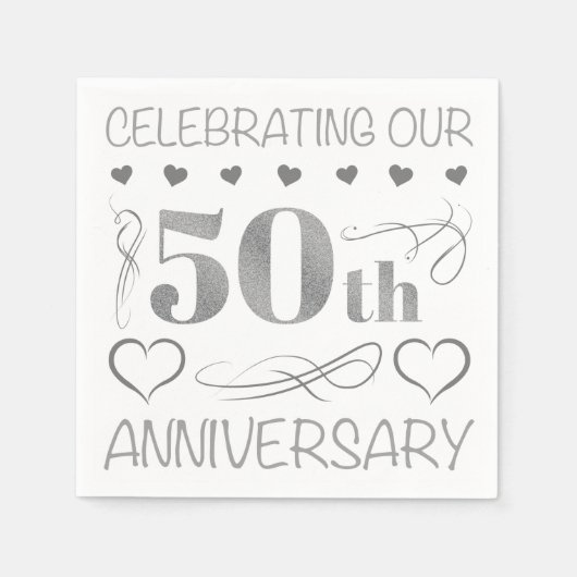 Het vieren van ons 50ste Jubileum Servet (Voorkant)