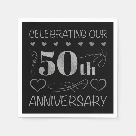 Het vieren van ons 50ste Jubileum Servet (Voorkant)