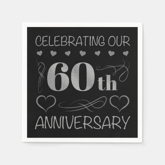 Het vieren van ons 60ste Jubileum Servet (Voorkant)