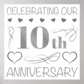 Het vieren van ons tiende Jubileum Poster (Voorkant)