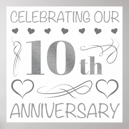 Het vieren van ons tiende Jubileum Poster (Voorkant)