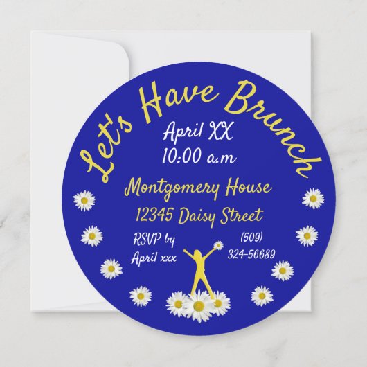 Het vieren van ons vriendschap Daisies Brunch Kaart (Achterkant)