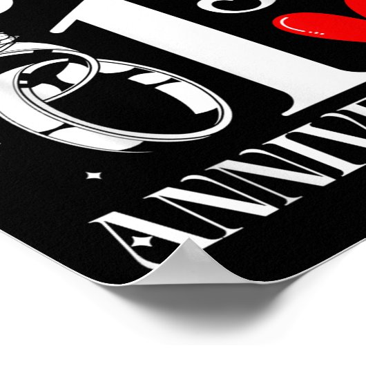 Het vieren van onze 1e bruiloft Jubileum 1 jaar Poster (Hoek)