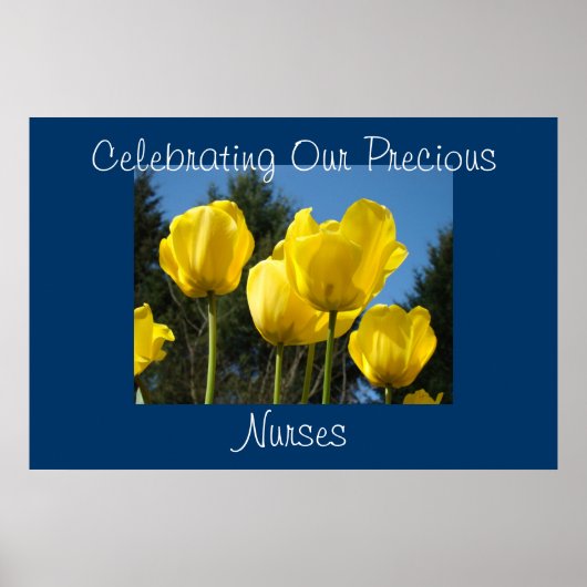 Het vieren van onze kostbare zursen posters Tulpen (Voorkant)