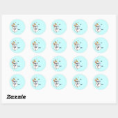 Het vieren van Snowman Gift Label Stickers (Vel)