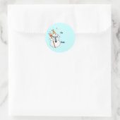 Het vieren van Snowman Gift Label Stickers (Tas)