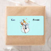 Het vieren van Snowman Gift Labels (Insitu)