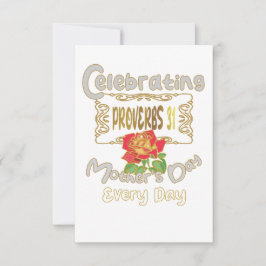 Het vieren van Spreuken 31 Moederdag Elke Dag Bedankkaart